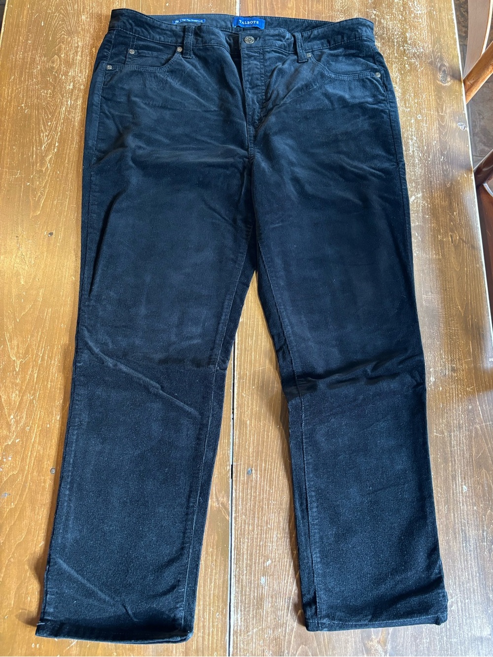 Talbots Navy Corduroy Straight-Leg Pants Women’s 16P